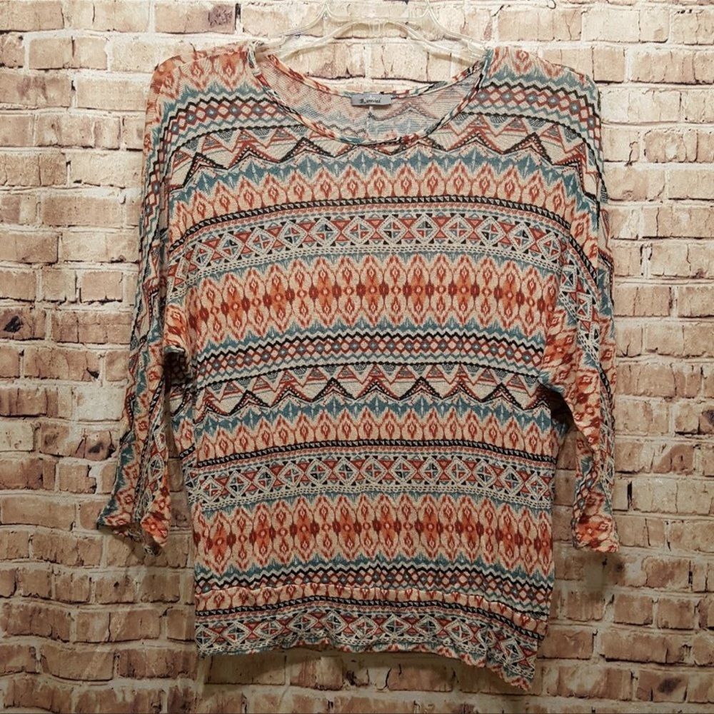3/4 Sleeve Gauzy Feel Lightweight Top